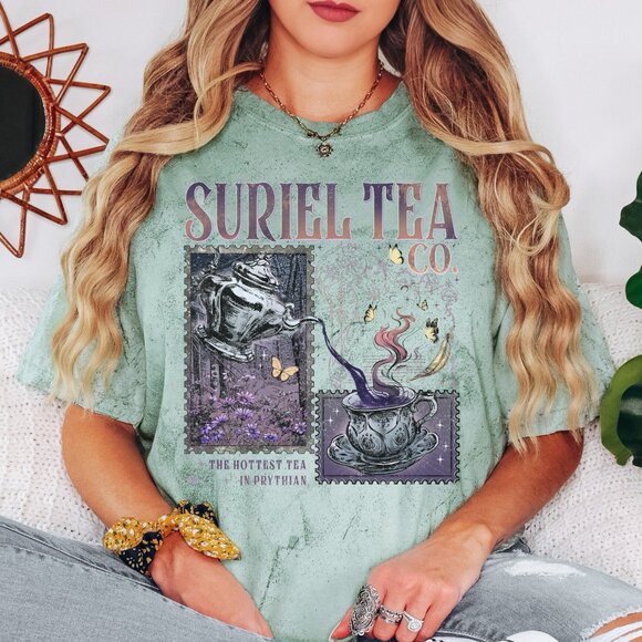 ACOTAR Suriel Tea Co Tie Dye TShirt - Picture 1 of 6